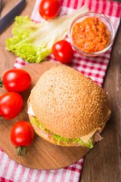 Sandwich with ham Foto stock