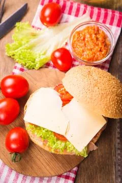 Sandwich with ham Foto stock