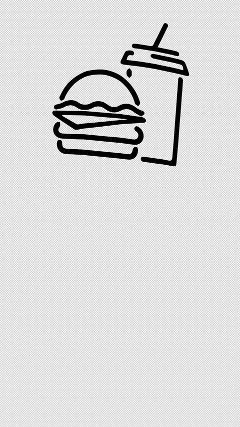 Sandwich, hamburger with drink  Vector Stock Footage 217736717