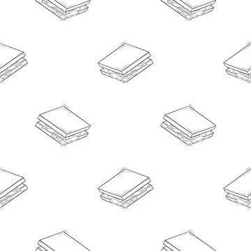 Sandwich hand drawn seamless pattern Stock Illustration