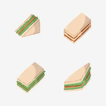 Sandwich hand drawn vector illustration Stock Illustration