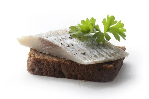Sandwich with herring Stock-Fotos