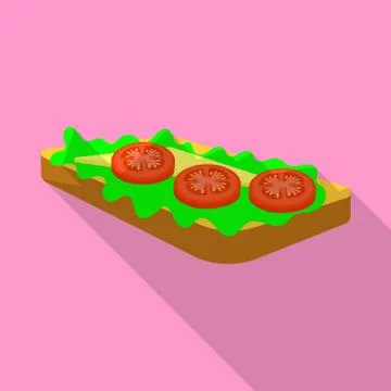 Sandwich icon, flat style イラスト素材