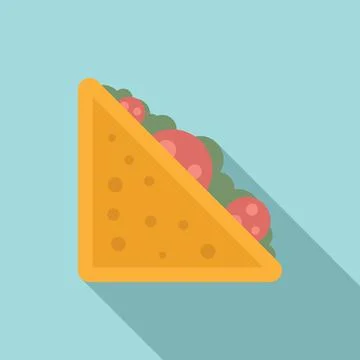 Sandwich icon, flat style Illustrazione stock