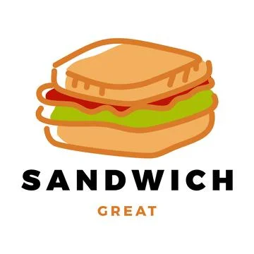 Sandwich Icon Logo Design Template Stock Illustration