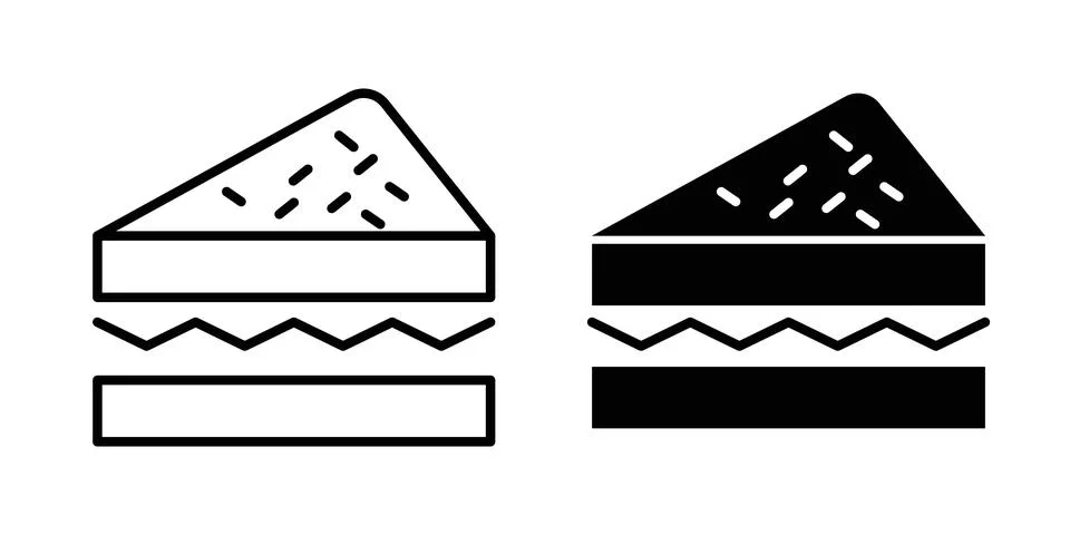 Sandwich icon vector editable eps10 Illustrazione stock