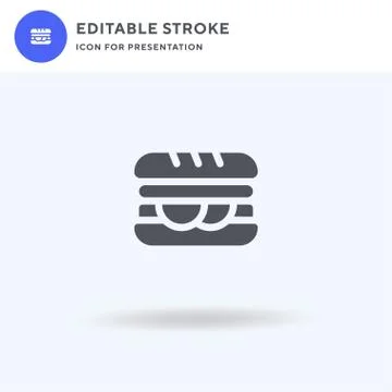 Sandwich icon vector, filled flat sign, solid pictogram isolated on white, logo イラスト素材