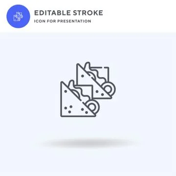 Sandwich icon vector, filled flat sign, solid pictogram isolated on white, logo Stock Illustration