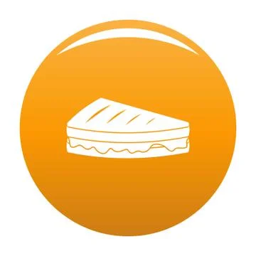 Sandwich icon vector orange イラスト素材