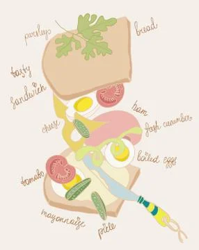 Sandwich Stock Illustration