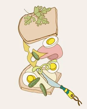 Sandwich Stock Illustration