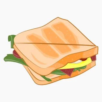 Sandwich illustration. Stock Illustration