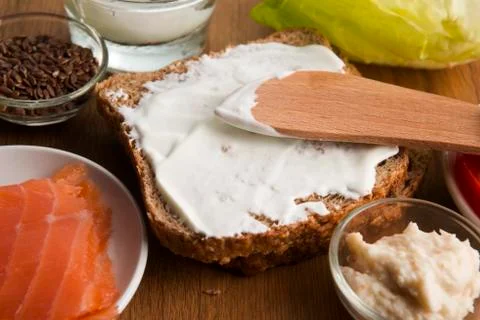 Sandwich with ingredients Stock Photos