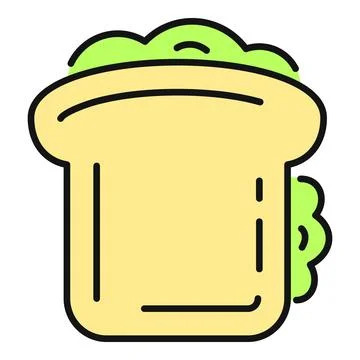 Sandwich with lettuce icon representing fast food lunch Stock Illustration