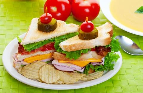 Sandwich lunch Stock Photos