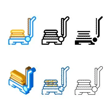 Sandwich maker home accessory diversity color icon vector Stock Illustration