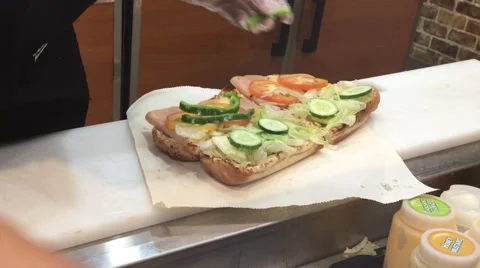 Sandwich making Stock Footage 68929304