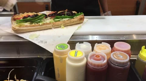 Sandwich making Stock Footage 68929335