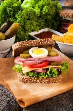 Sandwich meal Stock Photos