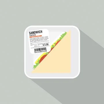 Sandwich Pack Vector Illustration Stock-Illustration