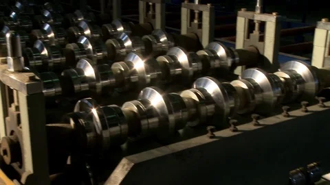 Sandwich panel producing machine at work Stock Footage 78522494