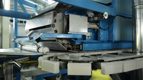 Sandwich Panel Production Line. Continuous Press. Video stock 129900083