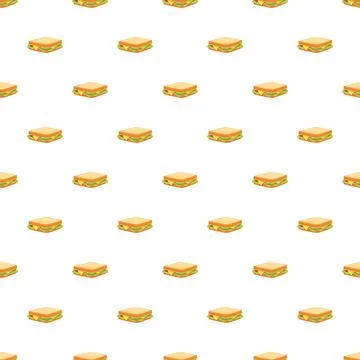 Sandwich pattern creating a fast food background design イラスト素材