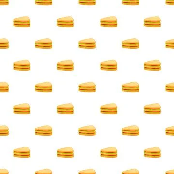 Sandwich pattern creating repetitive food background Illustrazione stock