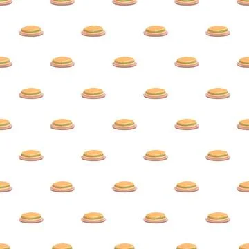 Sandwich pattern repeating on white background Stock Illustration