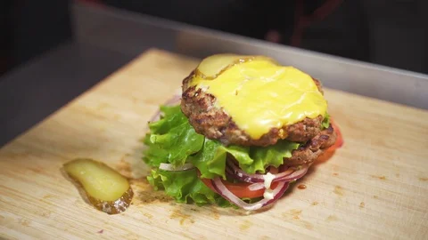 Sandwich Pickled Cucumbers Stock Footage 129685136