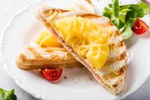 Sandwich with pineapple, Foto stock