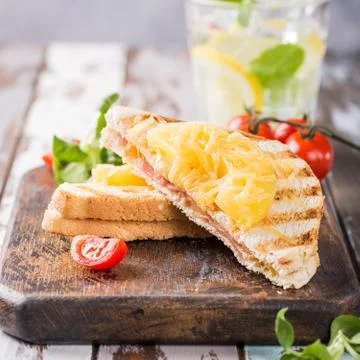 Sandwich with pineapple, 스톡 사진