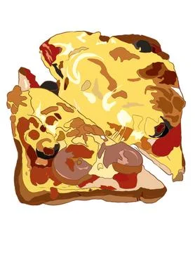 Sandwich pizza Stock Illustration