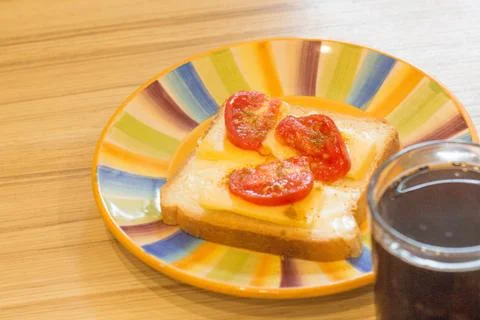 The sandwich on the plate on the table3 Foto stock