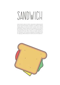 Sandwich poster 스톡 일러스트