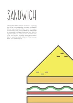 Sandwich poster 스톡 일러스트