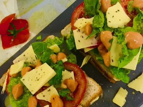 Sandwich prep Stock Photos