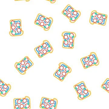 Sandwich radish vector seamless pattern 스톡 일러스트