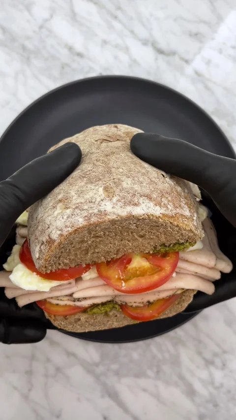 Sandwich ready to eat Stock Footage 336189939