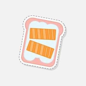 Sandwich with salmon Stock Illustration