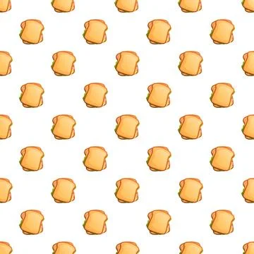 Sandwich seamless pattern representing breakfast lunch snack food 스톡 일러스트