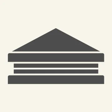 Sandwich solid icon. Sliced bread vector illustration isolated on white Illustrazione stock