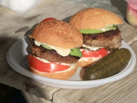 Sandwich on the table Stock Photos