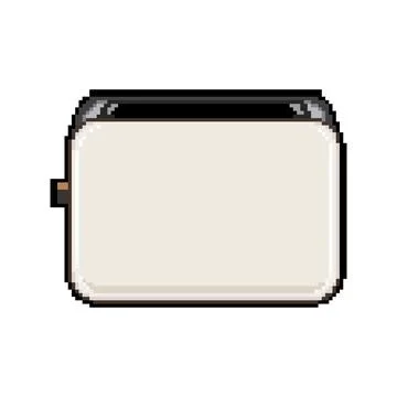 Sandwich toaster bread pixel art vector illustration Stock Illustration