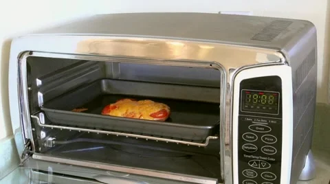 Sandwich in Toaster Oven Stock Footage 58997344
