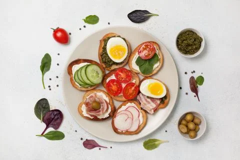 Sandwich variations Stock Photos