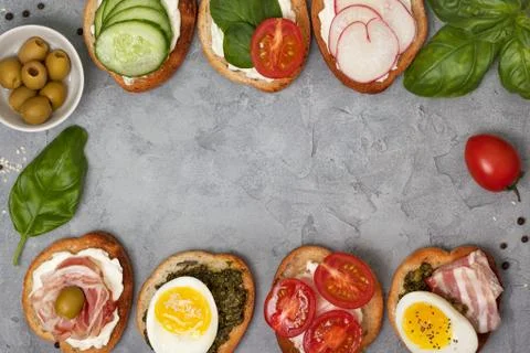 Sandwich variations Stock Photos