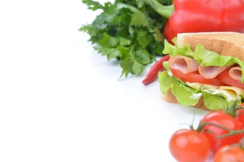 Sandwich  with vegetable Foto stock