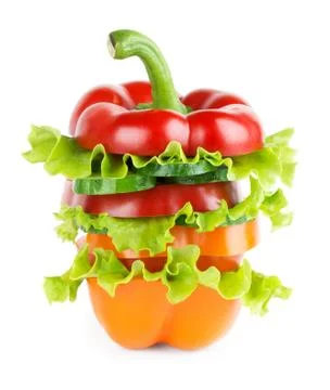 Sandwich with vegetables Stock Photos