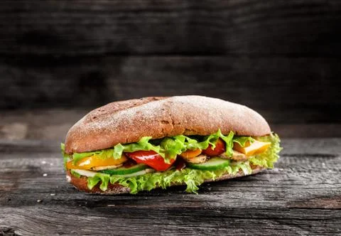 Sandwich with vegetables Stock Photos